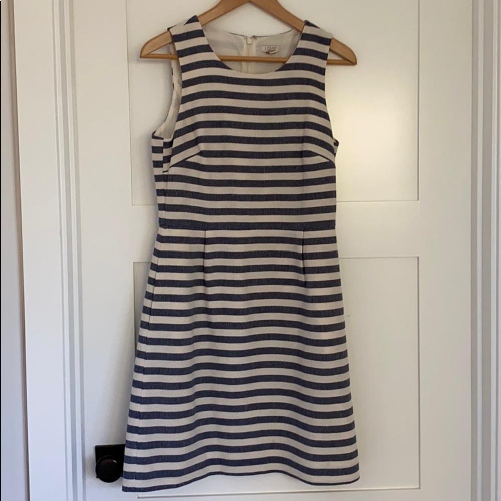 Jcrew striped sleeveless dress size 6
